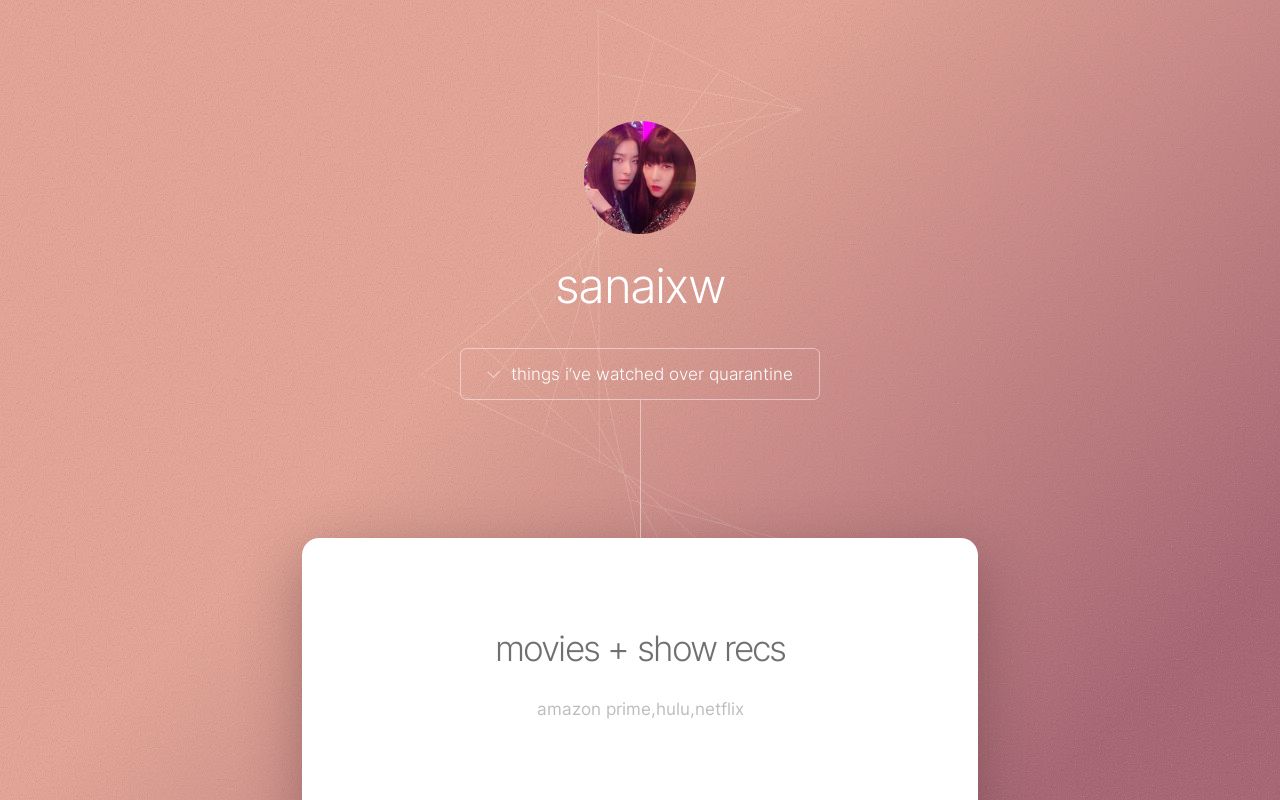 Carrd profile picture for @sanaixw